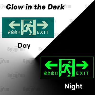 Running Man Photoluminescent Safety Exit Sign For Emergency Evacuation