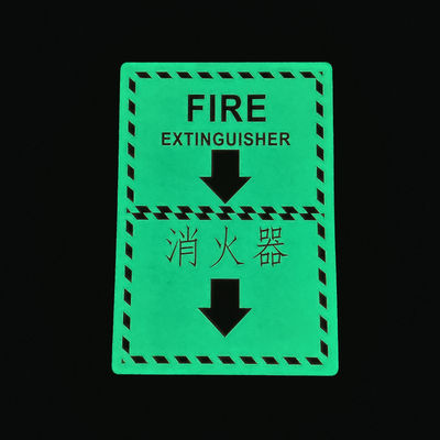 Rectangle Photoluminescent Fire Fighting Safety Signs For School House Hospital