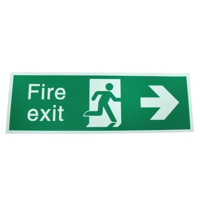 Running Man Photoluminescent Safety Exit Sign For Emergency Evacuation